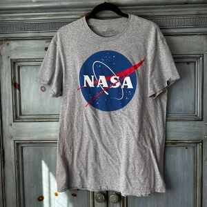 NASA Logo Gray S/S T shirt Size L